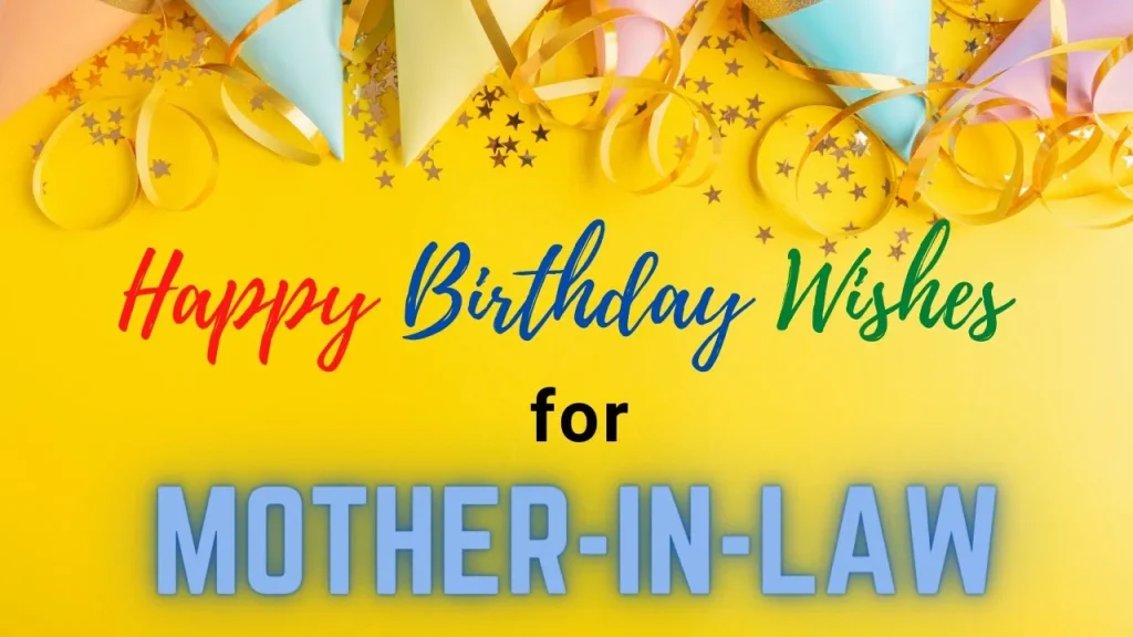 Happy Birthday wishes for Mother-in-Law in Marathi with party decor.